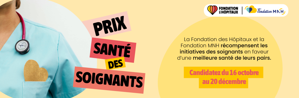 Bannière Prix Santé des Soignants - Fondation des Hôpitaux